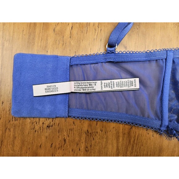 Victoria's Secret 32D Dream Angels Push-Up w/o Padding Underwire Bra Fringe Lace - Picture 6 of 7